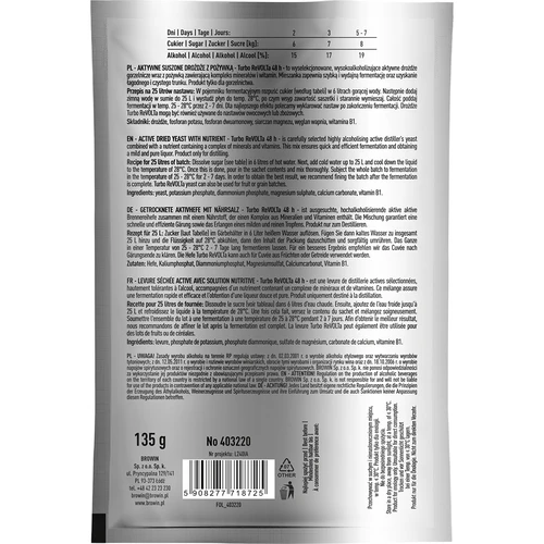 Piirituspärm Turbo reVOLTa 48h - 2