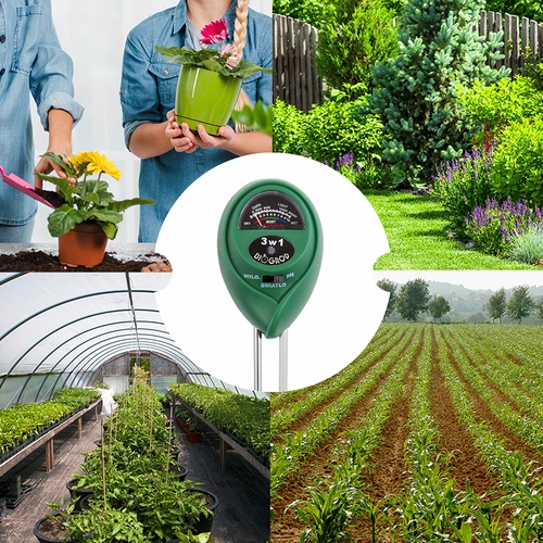 Pinnase tester 3-ühes - pH, niiskus, päikesevalgus - 11