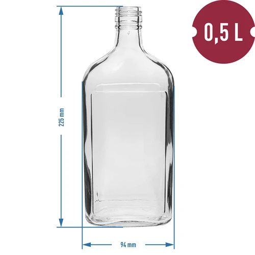 Plaskupudel 500 ml keeratava korgiga, 6 tk. - 11