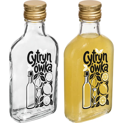 Ploskapudel 200 ml keeratava korgiga ja trükiga „Cytrynówka”, kujundus 1 - 3