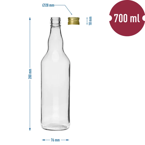 Pudel „Monopol” 700 ml keeratava korgiga - 4 tk. - 6