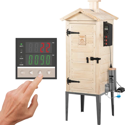 Puidust aiasuitsuahi 200 L – dragON Wood 100E elektrilise kütmismooduli ja kontrolleriga