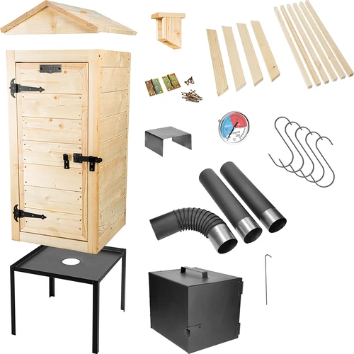 Puidust suitsuahi 100 cm, tulekoldega