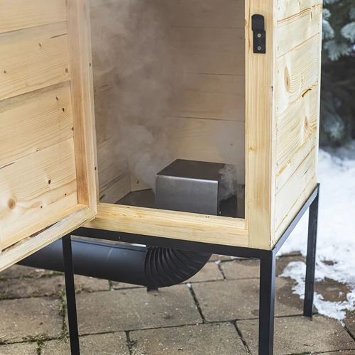 Puidust suitsuahi 100 cm, tulekoldega - 9