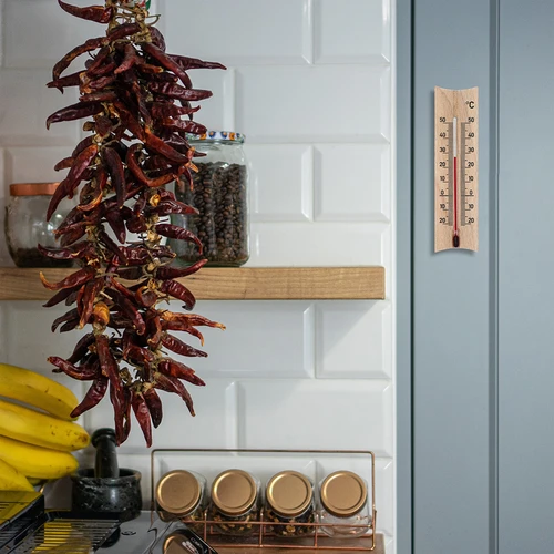 Puidust toatermomeeter (-20 kuni +50 °C), 15 cm, assortii - 7