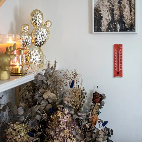 Puidust toatermomeeter (-20 kuni +50 °C), mahagonivärvi, 15 cm - 7