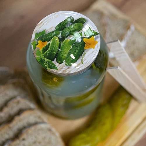 Purk 1,5 l, fi 82/6 värvilise keeratava kaanega + tangid - 5