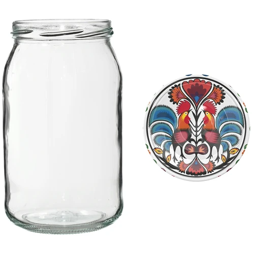 Purk TO 900 ml värvilise keeratava kaanega fi82/6 - 6 tk. - 9