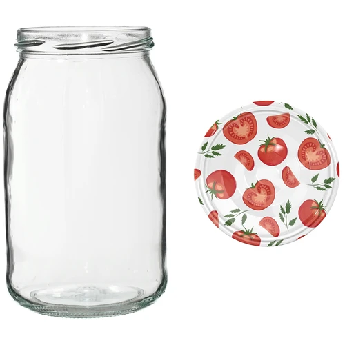 Purk TO 900 ml värvilise keeratava kaanega fi82/6 - 6 tk. - 7