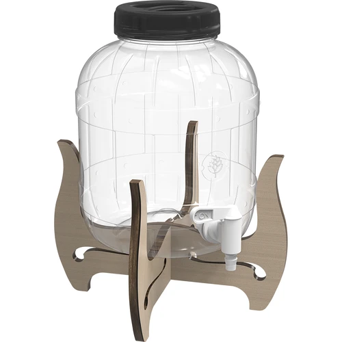 Purunemiskindel 5L kraaniga purk koos kahepoolse puidust alusega - 4