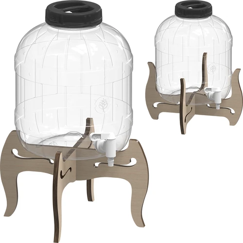 Purunemiskindel 8L kraaniga purk kahepoolse puidust alusega - 5