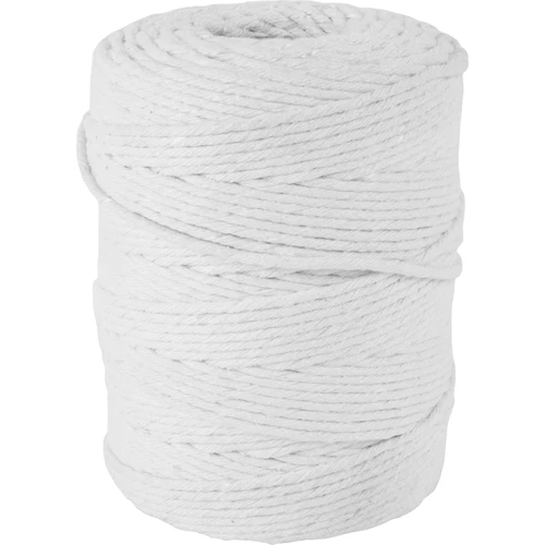 Puuvillane lihavalmististe sidumisnöör, valge (240°C) 145 m