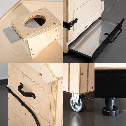 Raamita suitsuahi dragON PLYWOOD NATURE digitaalse kontrolleriga, 200 L - 6