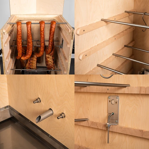 Raamita suitsuahi dragON PLYWOOD NATURE digitaalse kontrolleriga, 200 L - 5