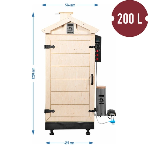 Raamita suitsuahi dragON PLYWOOD NATURE digitaalse kontrolleriga, 200 L - 8
