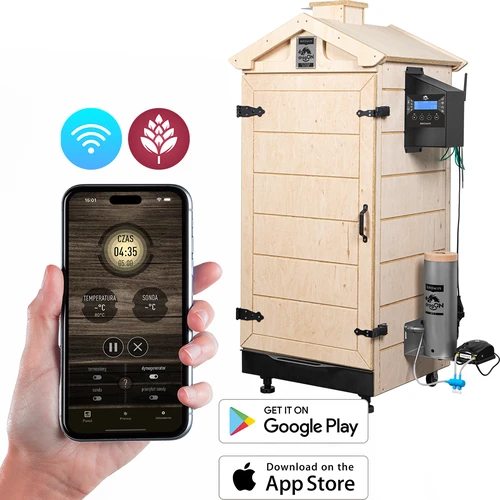 Raamita suitsuahi dragON PLYWOOD NATURE Wi‑Fi‑kontrolleriga, 200L