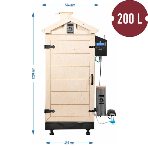 Raamivaba dragON PLYWOOD NATURE suitsuahi Wi‑Fi‑kontrolleriga, 200 L - 8