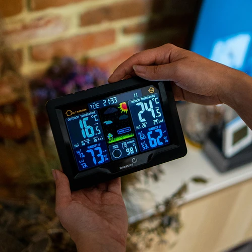 RCC, DCF ilmajaam – elektrooniline, taustvalgustusega, juhtmevaba, anduriga, must - 14