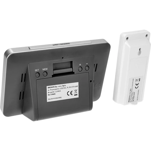 RCC-ilmajaam – elektrooniline, juhtmevaba, taustvalgustusega anduriga, must - 7