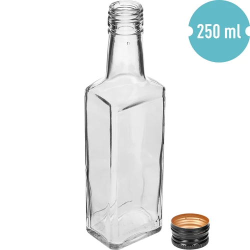 Receptura pudel 250 ml, musta keeratava korgiga, 1 tk. - 2