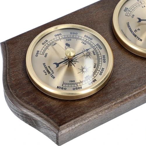 Retro-ilmajaam - wenge toonis, kuldsete sihverplaatidega - 3