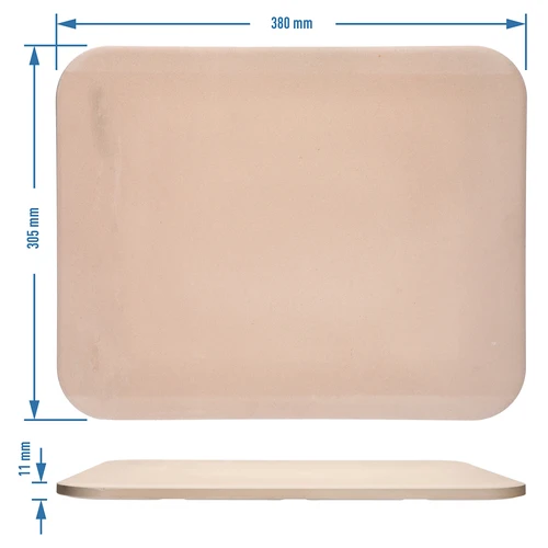 Ristkülikukujuline pitsakivi, valmistatud kordieriidist - 38 x 30,5 cm - 5