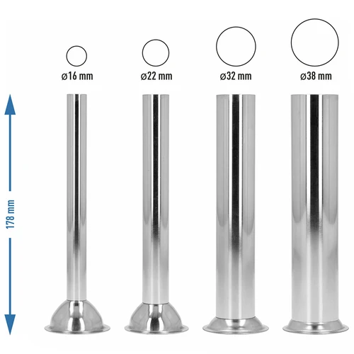 Roostevabast terasest lehtrite komplekt Browini 3-, 5- ja 7-liitristele vertikaalsetele vorstitäitjatele, 4 tk - 4