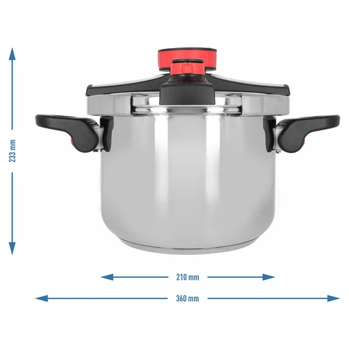 Roostevabast terasest kiirkeedupott, 6 L - 10