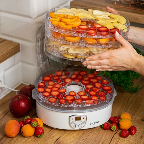 Seente, puuviljade, köögiviljade ja ürtide kuivati reguleeritava temperatuuriga, 240 W, läbipaistev - 15