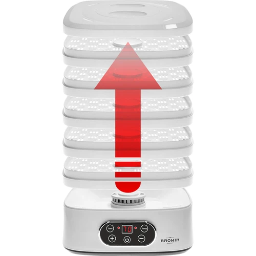 Seente, puuviljade, köögiviljade ja ürtide kuivati, reguleeritava temperatuuriga, 240 W, valge - 10