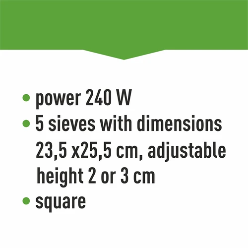 Seente, puuviljade, köögiviljade ja ürtide kuivati, reguleeritava temperatuuriga, 240 W, valge - 15