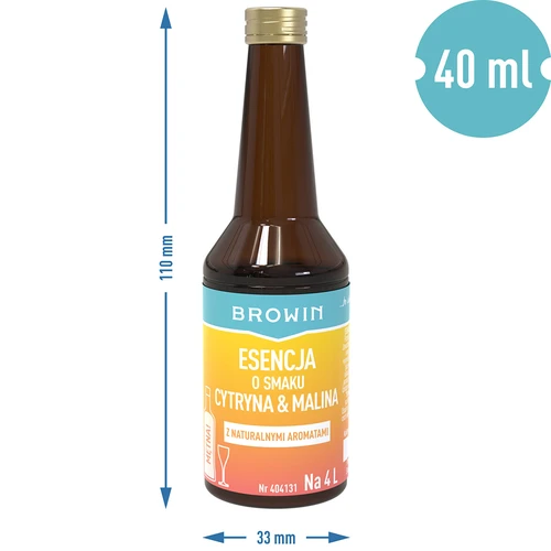 Sidruni-vaarika maitsega essents - 40 ml, 4 L-le - 7