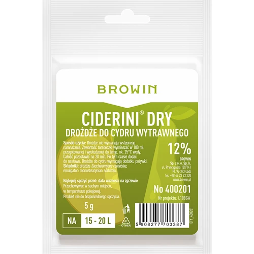Siidripärm Ciderini Dry, 5 g