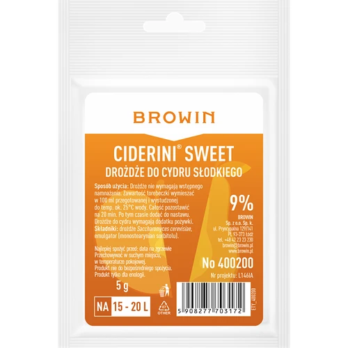 Siidripärm Ciderini Sweet, 5 g
