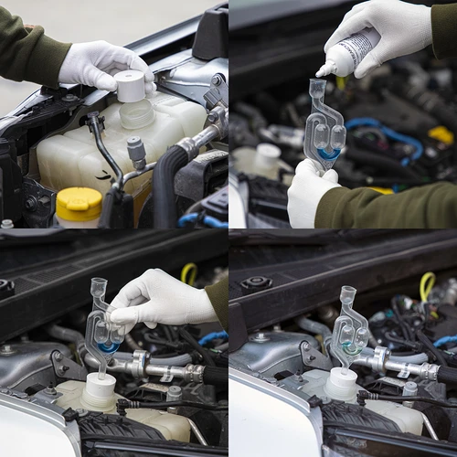 Silindripeatihendi tester - 6 adapterit, 100 ml vedelikku - 5