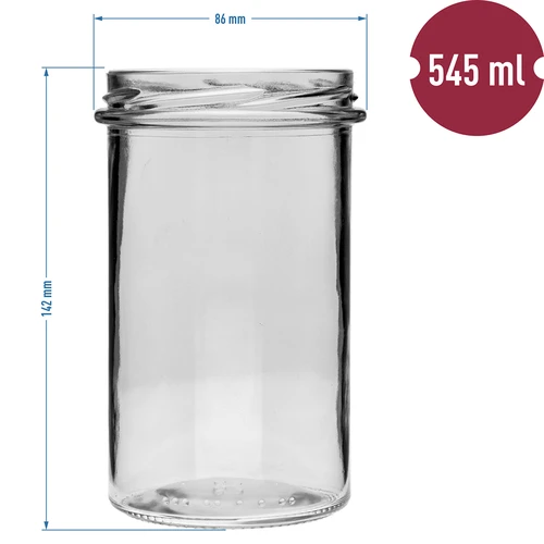 Sirge purk 545 ml (fi 82) - musta keeratava kaanega, 6 tk - 6