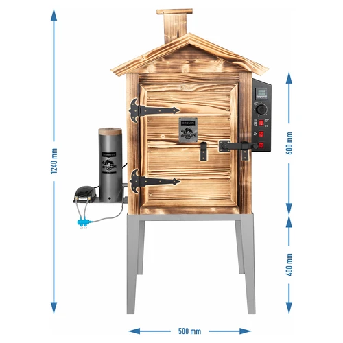 Suitsuahi 115 L dragON Wood 60E – puiduküttega puidust, elektrilise küttemooduli ja juhtseadmega - 8