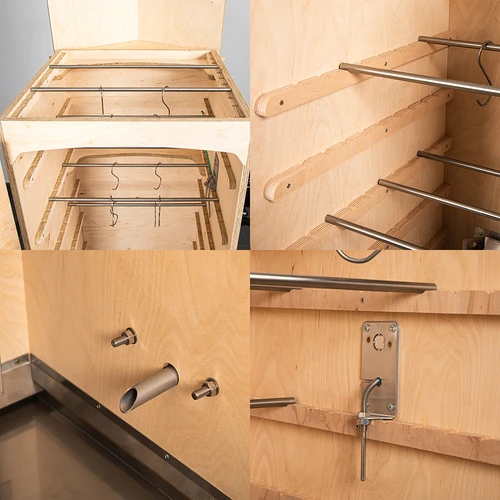 Suitsuahi dragON PLYWOOD NATURE – raamita, modulaarne, Wi‑Fi-kontrolleriga, 320 l - 5