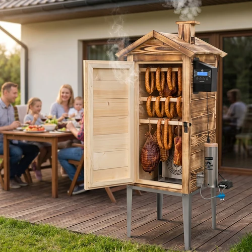 Suitsuahi Wi‑Fi-ga, 200 L – dragON WOOD 100IQ elektrilise kütteamooduli ja kontrolleriga, puuküttega - 12