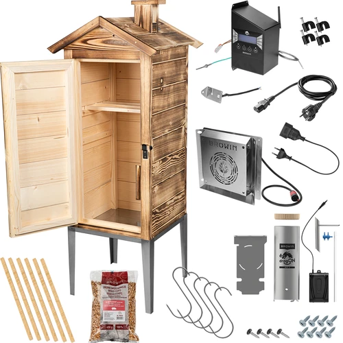 Suitsuahi Wi‑Fi-ga, 200 L – dragON WOOD 100IQ elektrilise kütteamooduli ja kontrolleriga, puuküttega - 3