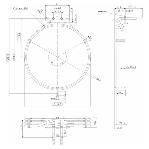 Suitsuahju küttekeha - 2,7kW - 4