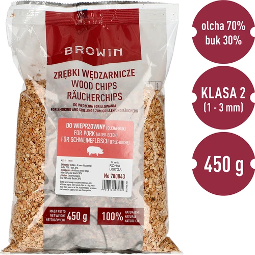 Suitsulaastud (70% lepp + 30% pöök), klass 2, 450 g x5 - 3