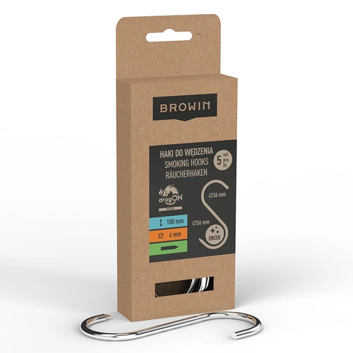 Suitsutamiskonksud - S-kujulised, teritatud, 4 mm x 100 mm, 5 tk. - 2