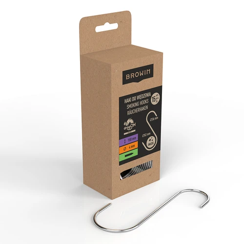 Suitsutamiskonksud - S-kujulised, teritatud, 4 mm x 150 mm, 15 tk - 2