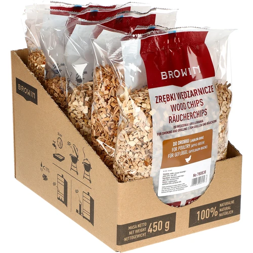 Suitsutus-/grillilaastud, 50% õunapuu + 50% pöök, 450 g, kl. 8 - 2
