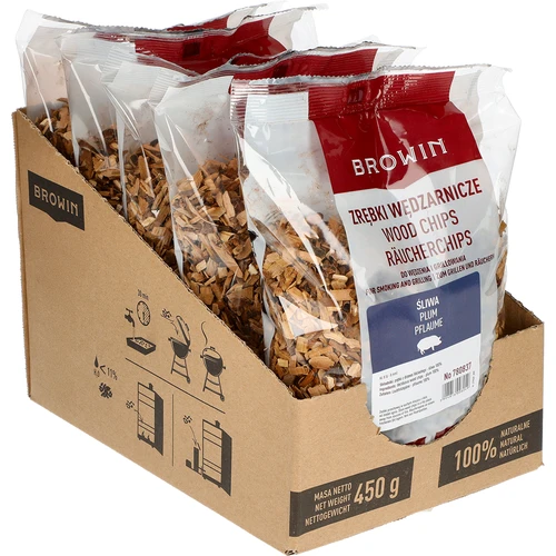 Suitsutus- ja grillilaastud, ploomipuu, 450 g, kl. 8 - 2