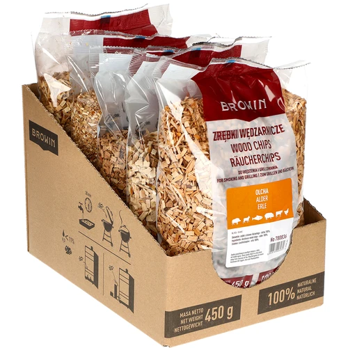Suitsutus- ja grillimislaastud, lepp, 450 g, kl. 8 - 2