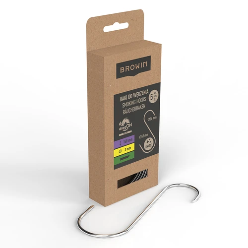 Suitsutuskonksud - S, 45° nurga all lõigatud, 3 mm x 150 mm, 5 tk. - 2