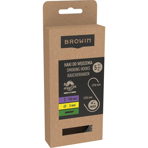 Suitsutuskonksud – S-kujulised, 45° kaldlõikega, 3 mm x 150 mm, 5 tk. - 3