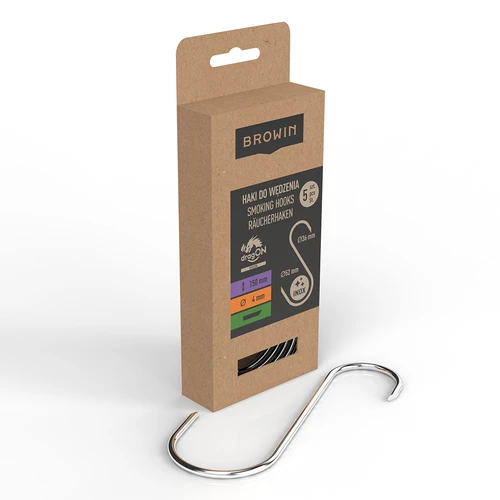 Suitsutuskonksud – S-kujulised, 45° lõikega, 4 mm x 150 mm, 5 tk - 2